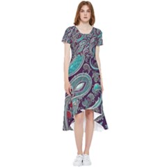 Seamless Pattern Paisley Decorative High Low Boho Dress by Paksenen