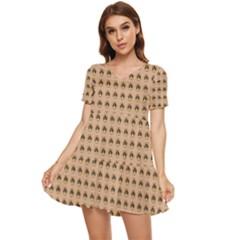 Olimedbege Tiered Short Sleeve Babydoll Dress by snowwhitegirl