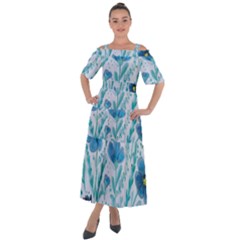 Flowers Petals Bloom Shoulder Straps Boho Maxi Dress  by Proyonanggan