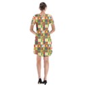 Template Christmas Pattern Short Sleeve V-neck Flare Dress View2