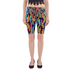 Illustration Abstract Line Yoga Cropped Leggings by anzea