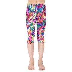 Colorful Candy Texture, Close-up Kids  Capri Leggings  by kyorashop23
