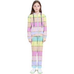 Pastel, Butterfly, Spring, Stripes, Kids  Tracksuit by kyorashop23
