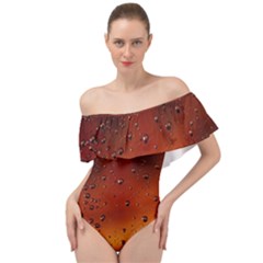 Water Drops, Lui, Amazing Off Shoulder Velour Bodysuit  by kyorashop23