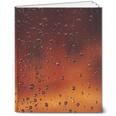 Water Drops, Lui, Amazing 8  X 10  Softcover Notebook by kyorashop23