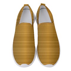 Gold, Desenho, Golden, Metal, Shiny, Women s Slip On Sneakers by kyorashop23