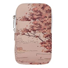 Pastel Nature , Art, Blue, Cute, Nature, Pink Waist Pouch (small) by kyorashop23