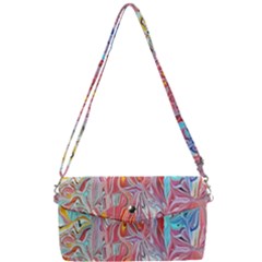 Marbling Art Removable Strap Clutch Bag by kaleidomarblingart