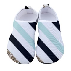 Pattern, Black, Blue, Gold, Lines, Stripes Kids  Sock-style Water Shoes by kyorashop23