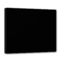 Plain Black Black Deluxe Canvas 24  x 20  (Stretched) View1
