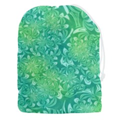 Retro Flower Pattern Design Batik Drawstring Pouch (3xl) by Posterlux