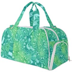 Retro Flower Pattern Design Batik Burner Gym Duffle Bag by Posterlux