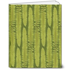 Fern Texture Nature Leaves 8  X 10  Hardcover Notebook by Posterlux