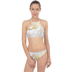 Marble Pattern Halter Bikini Set by Posterlux