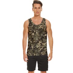 Camouflage Army Survival Uniform Men s Wide Collar Tank Top by Posterlux