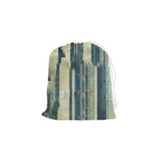 Texture Abstract Buildings Drawstring Pouch (small) by anzea
