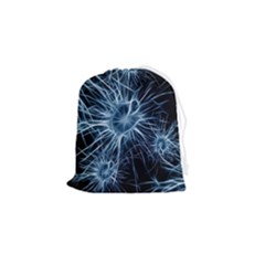 Neurons Brain Cells Structure Drawstring Pouch (small) by anzea