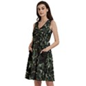 Precision Pursuit: Hunting Motif Camouflage Pattern Sleeveless Dress With Pocket View2