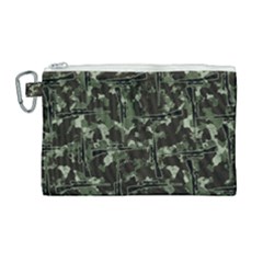 Hunting Motif Camouflage Pattern Print Bk Canvas Cosmetic Bag (large) by dflcprintsclothing