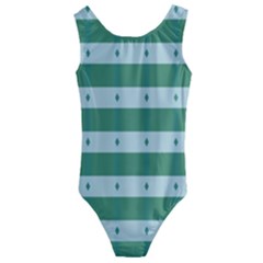Pattern Triangle Kids  Cut-out Back One Piece Swimsuit by anzea