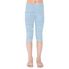 Blue Denim Texture, Macro Kids  Capri Leggings  by kyorashop23
