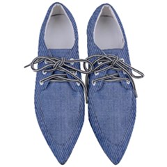 Blue Denim Pointed Oxford Shoes by kyorashop23