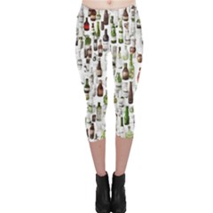 Bottle Chic Print Patterns Capri Leggings  by BellaVistaTshirt02