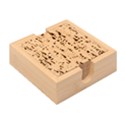 Bottle Chic Print Patterns Bamboo Coaster Set View2