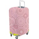 Pink Retro Texture With Circles, Retro Circles Background, Luggage Cover (Large) View2
