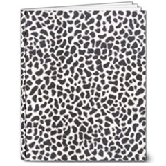 Zebra Skin, Vector Textures, White Black Background 8  X 10  Hardcover Notebook by kyorashop23