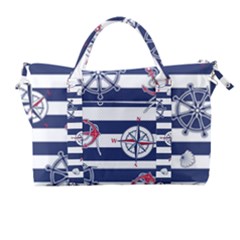 Seamless Marine Pattern Carry-on Travel Shoulder Bag by Ket1n9