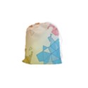 Background Pastel Geometric Lines Drawstring Pouch (Small) View1