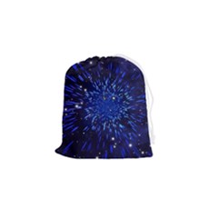 Star Universe Space Starry Sky Drawstring Pouch (small) by anzea