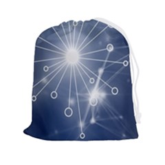 Network Technology Connection Drawstring Pouch (2xl) by anzea