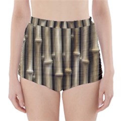 Bamboo Grass High-waisted Bikini Bottoms by anzea