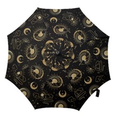 Star Colorful Christmas Abstract Hook Handle Umbrellas (large) by Apen