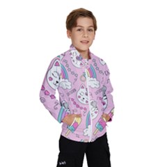 Beautiful Cute Animals Pattern Pink Kids  Windbreaker by Grandong