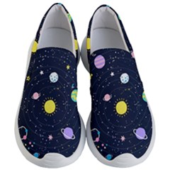 Aesthetic Outer Space Cartoon Art Women s Lightweight Slip Ons by Bedest