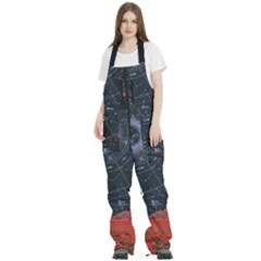Astrology Surreal Surrealism Trippy Visual Art Women s Front Zip Ski And Snowboard Bib Pants by Bedest