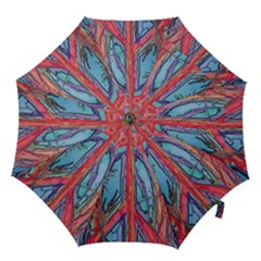 Artistic Psychedelic Hippie Peace Sign Trippy Hook Handle Umbrellas (medium) by Bedest
