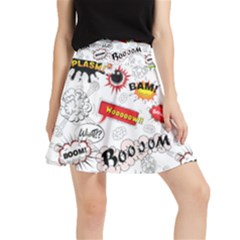 Pattern Seamless Texture Cartoon Waistband Skirt by Bedest
