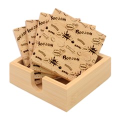 Pattern Seamless Texture Cartoon Bamboo Coaster Set by Bedest