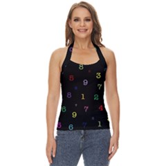 Numbers, Math, Keyboard Basic Halter Top by kyorashop23