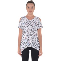 Embrace The Magic Inspirational Phrase Pattern Cut Out Side Drop T-shirt by dflcprintsclothing