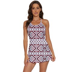 Ukrainian Folk Seamless Pattern Ornament 2-in-1 Flare Activity Dress by Bedest