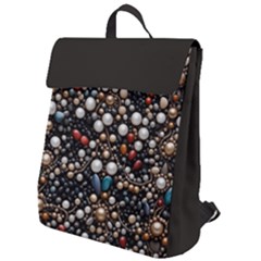 Pearls And Stones Flap Top Backpack by dedoma