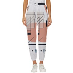 Abstract Architecture Women s Cropped Drawstring Pants by Bedest