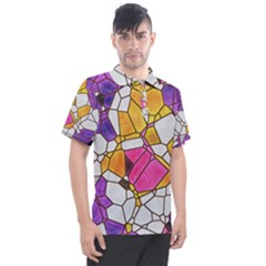 Architecture Glass Abstract Pattern Men s Polo T-shirt by Bedest