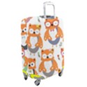 Cute Colorful Owl Cartoon Seamless Pattern Luggage Cover (Medium) View2