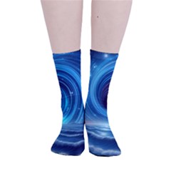 Astral Waveform Fantasy Smooth Crew Length Tube Socks by Grandong